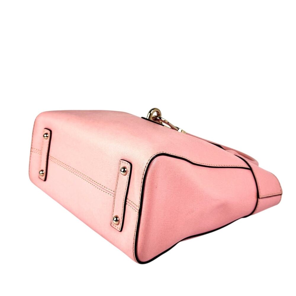 Dooney & Bourke Barlow Satchel Saffiano Leather Coral Pink Crossbody Bag - Picture 7 of 14